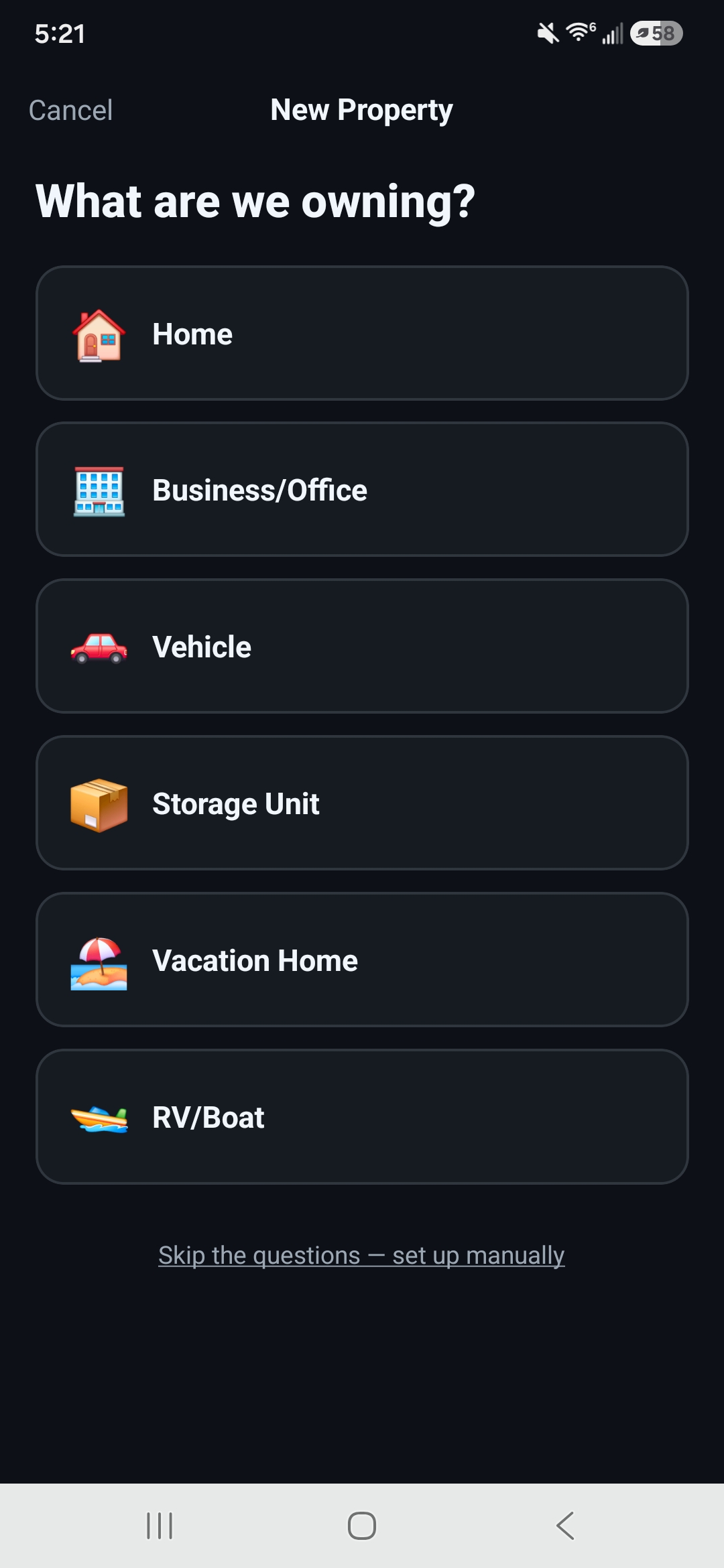 MyOwnIQ New Property type picker